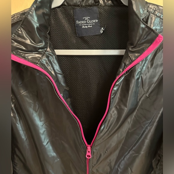 Fully Lined Full-Zip Wind Breaker with Hidden Hood in Neckline - NWT - Picture 2 of 7